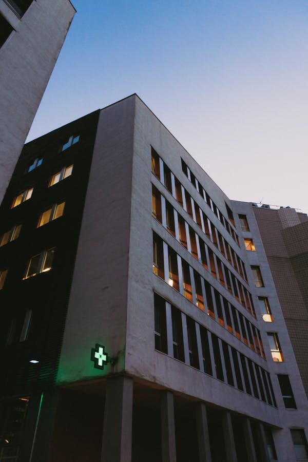 Modern hospital exterior representing treatment abroad decision-making